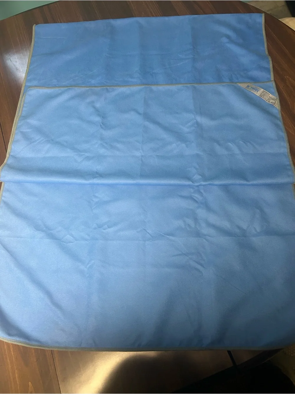 Norwex Full size large active sports towel blue gray with bag